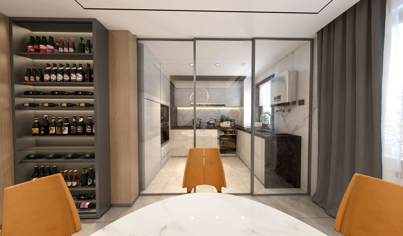 北京橡樹灣設計效果圖｜餐廚之間